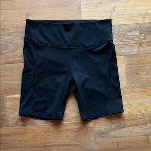 All in Motion Women's Black Biker/Athletic Shorts w/ Built in Pockets